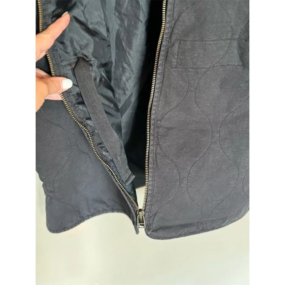 Universal Thread Women's XS Black Quilted Bomber‎ Jacket Casual Zip - Picture 2 of 6